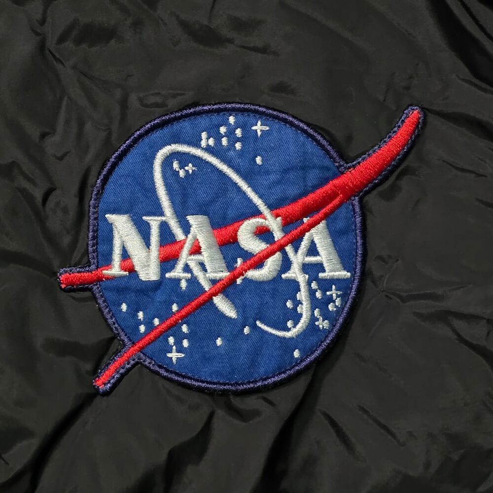H&M NASA Bomber Jacket Men’s Large Black - Picture 2 of 9